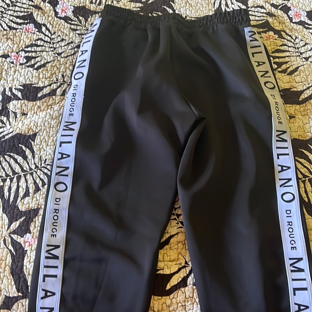 Milano Di Rouge black track pants